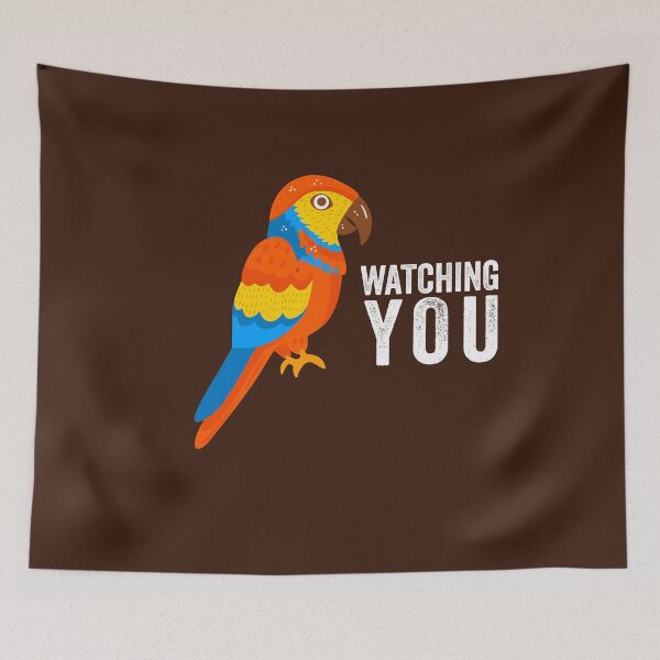 Item preview, Parrot Watching You Bird Nerd Macaw Birder Birding Birdwatching Ornithology Ornithologists designed and sold by gkao.