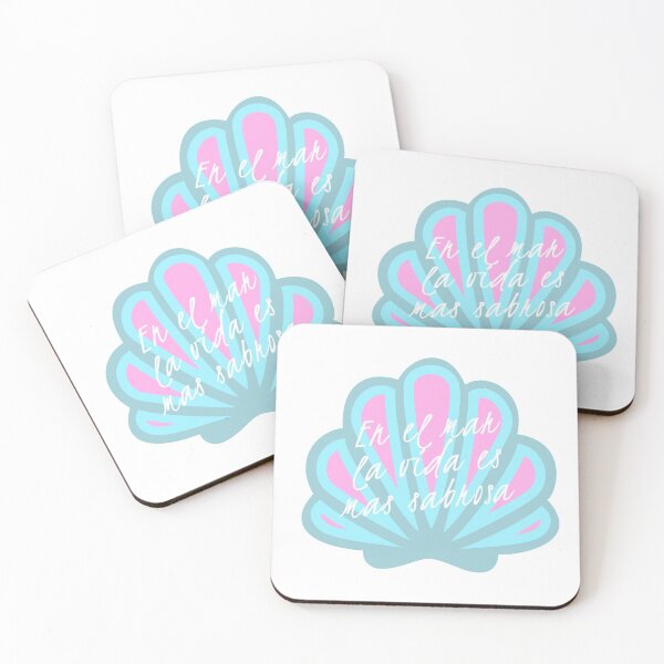Item preview, En el mar la vida es mas sabrosa - Seashell - Tropical - Beachy designed and sold by Ausome Behavior.