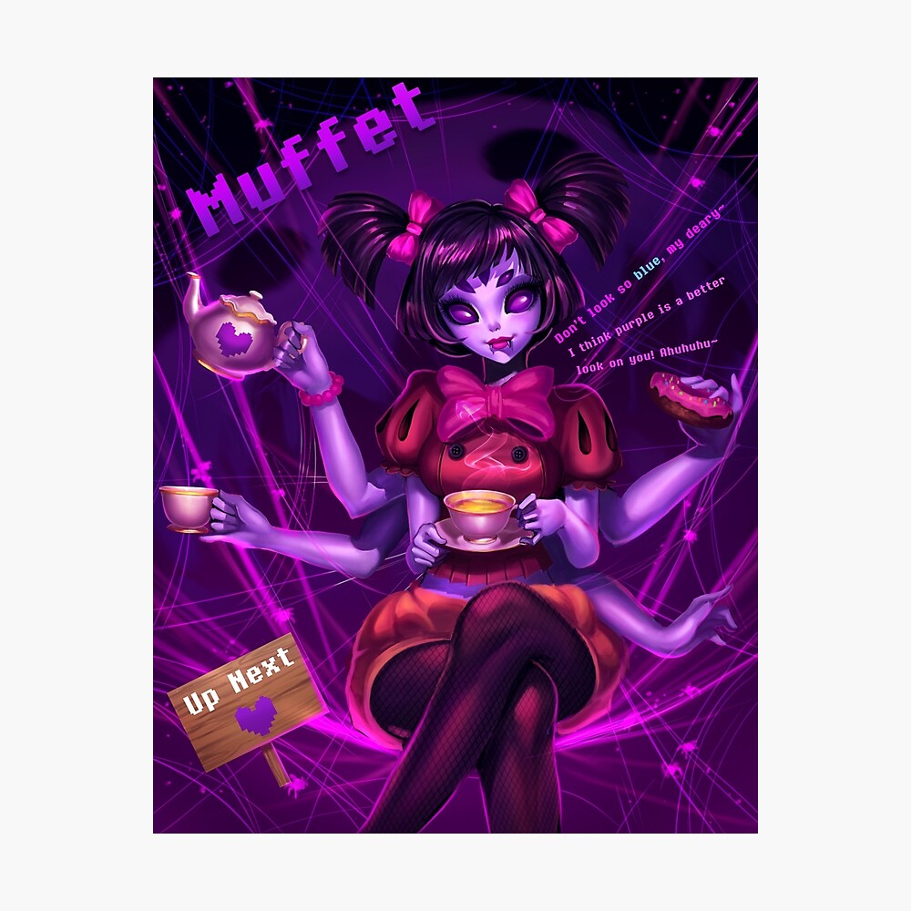 Undertale Muffet Metal Print By Puddingzz Redbubble