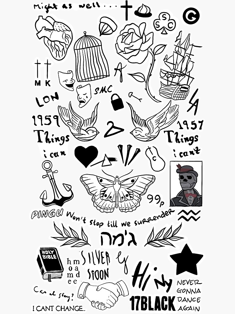 Harry Styles Tattoo (pattern) Art Print | centenariocat.upeu.edu.pe
