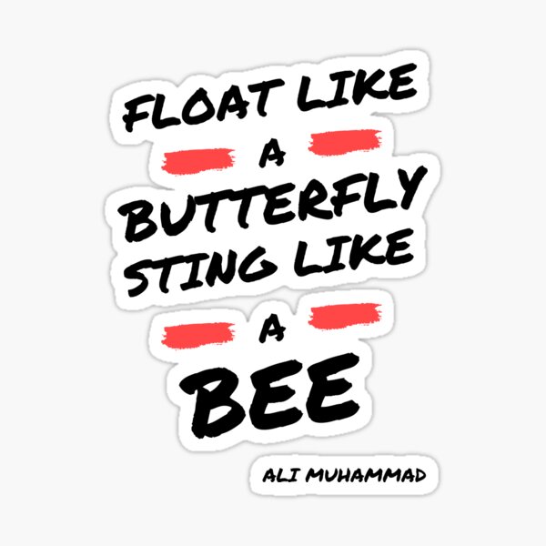 Sting Like A Bee Stickers Redbubble