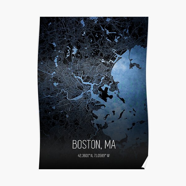 Boston City Map Poster