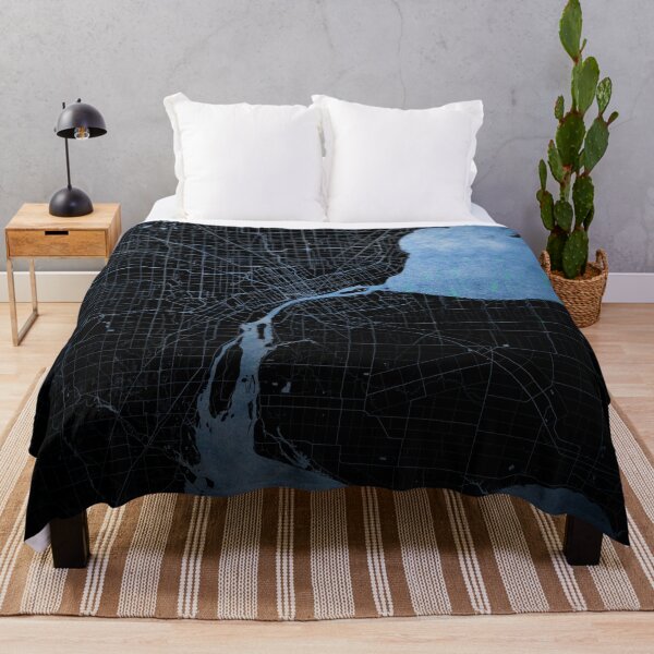 Item preview, Detroit City Map designed and sold by onyxember.