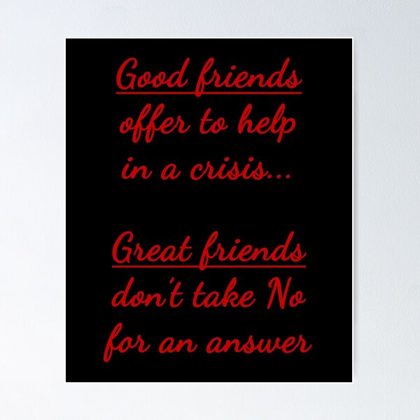 Item preview, Good friends, great friends (Red-Black) - designed and sold by Printerially.