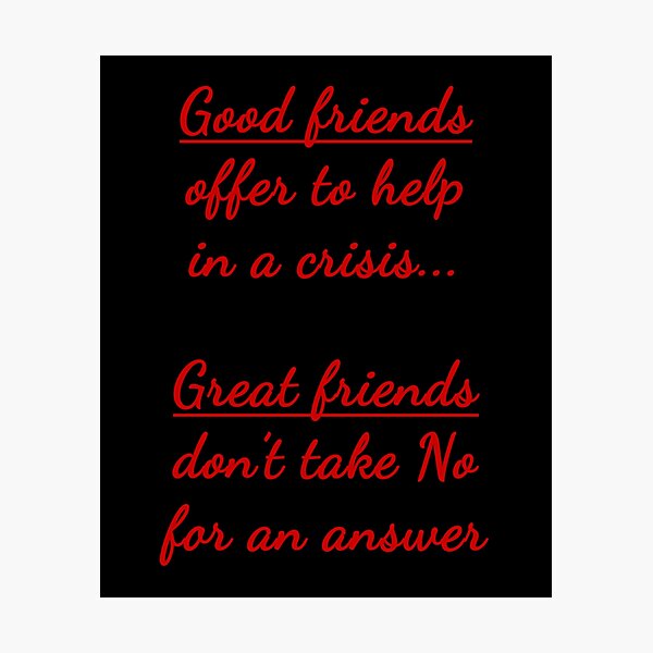 Item preview, Good friends, great friends (Red-Black) - designed and sold by Printerially.