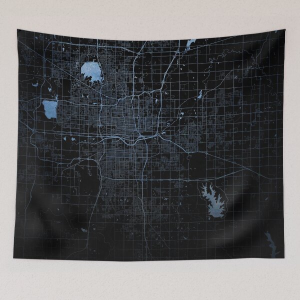 Item preview, Oklahoma City Map designed and sold by onyxember.