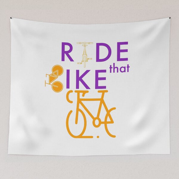 Item preview, Ride that bike desin | ride a bike | love my bicycle featuring orange bicycles designed and sold by TatianaLG.