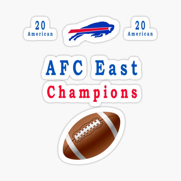 Buffalo Bills 2020 AFC East Champions Vinyl Sticker 3.3x3.8 |