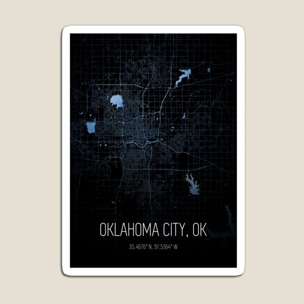 Item preview, Oklahoma City Map designed and sold by onyxember.