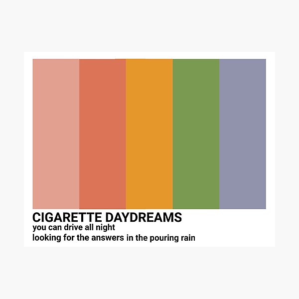 cigarette daydreams color palette Photographic Print