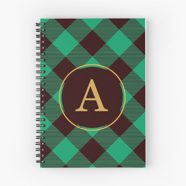 Item preview, Plaid Tartan Green Diagonal Monogram Initial Letter A designed and sold by fotografixgal.
