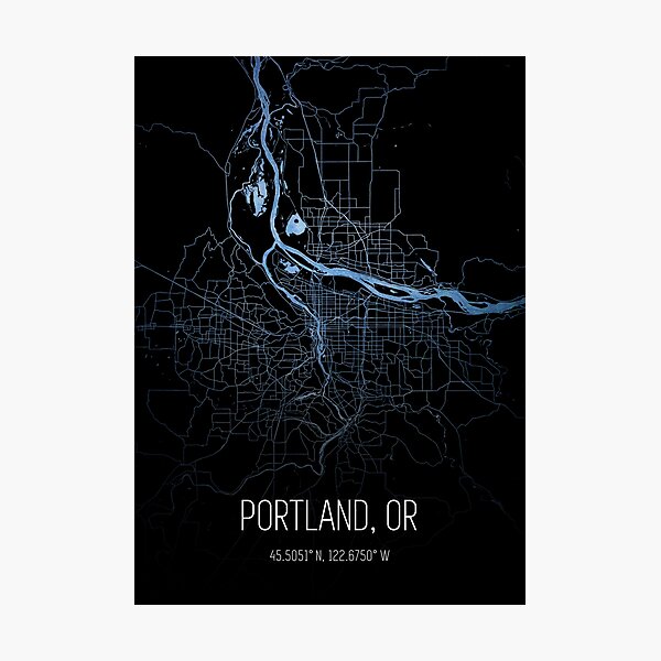 Item preview, Portland City Map designed and sold by onyxember.