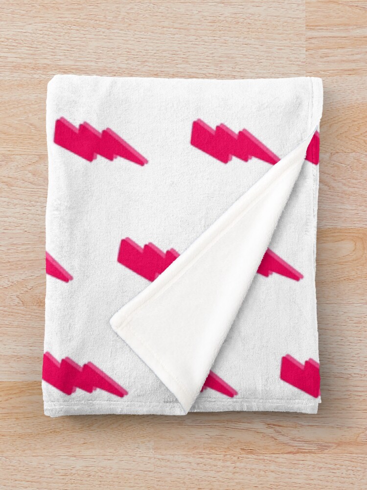 "Pink Lightning Bolt" Throw Blanket for Sale by Redbubble