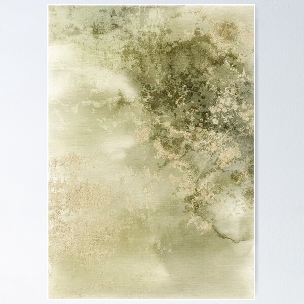 Item preview, Olive Green & Gold Abstract Watercolor 09 designed and sold by Bridax.