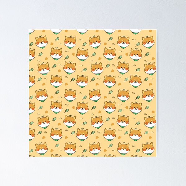 Item preview, Cute Shiba Inu Dogs Pattern designed and sold by tridentfoundry.