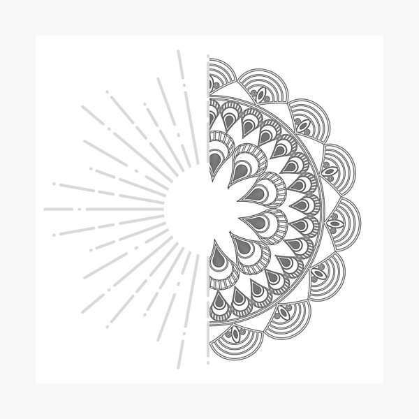 Item preview, Half sun half mandala designed and sold by Stacia Boyd.
