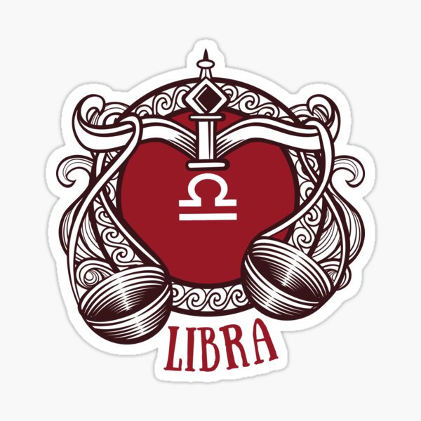 Libra Scales Astrology Gift Sticker