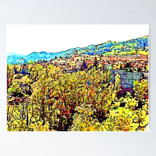 Item preview, Fognano: wood and cityscape designed and sold by Giuseppe Cocco.