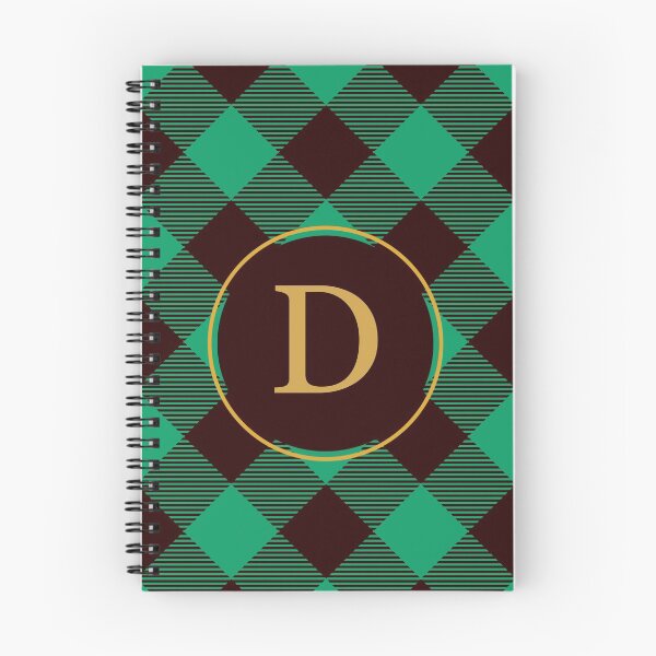 Item preview, Plaid Tartan Green Diagonal Monogram Initial Letter D designed and sold by fotografixgal.