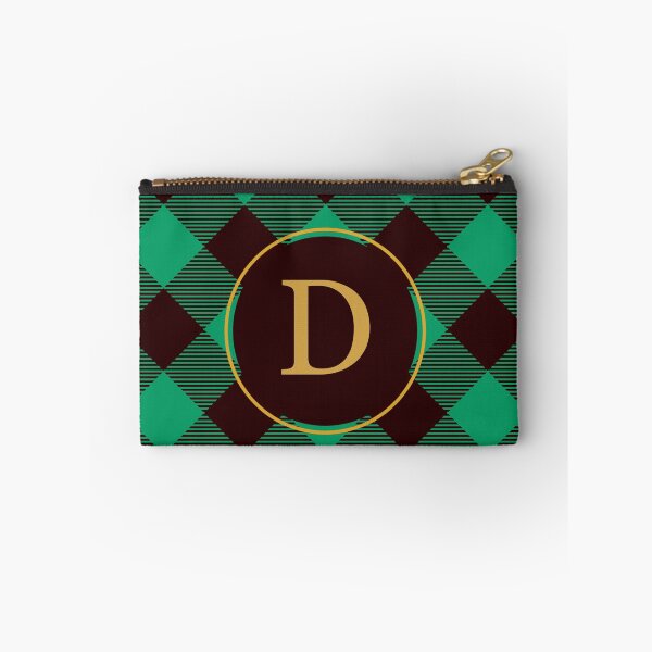 Item preview, Plaid Tartan Green Diagonal Monogram Initial Letter D designed and sold by fotografixgal.