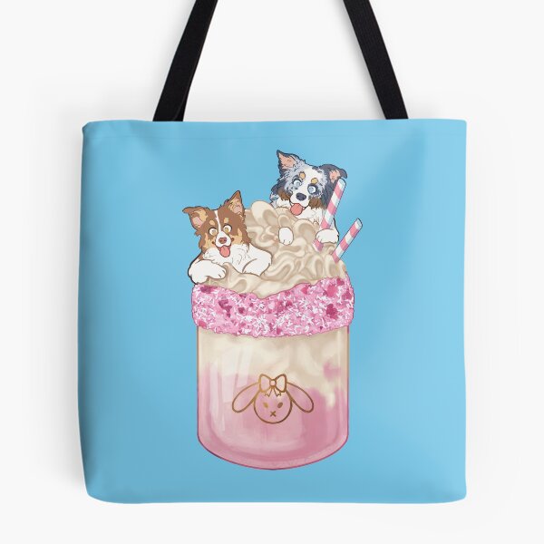 Artikelvorschau, Red Tri und Blue Merle Aussies - Freyaspack-Auftrag entworfen und verkauft von Ivy Fox Illustration.