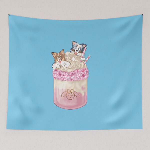 Item preview, Red tri and blue Merle Aussies - freyaspack commission designed and sold by Ivy Fox Illustration.