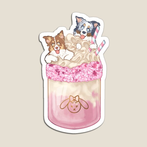 Item preview, Red tri and blue Merle Aussies - freyaspack commission designed and sold by Ivy Fox Illustration.