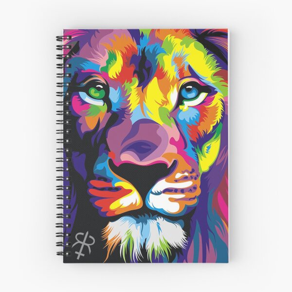 Item preview, Lion head in artistic colors designed and sold by 42youbest.