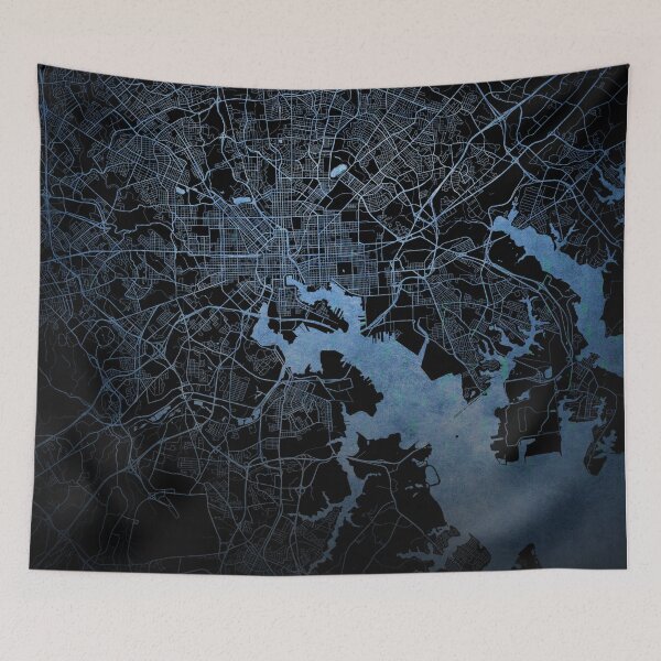 Item preview, Baltimore City Map designed and sold by onyxember.