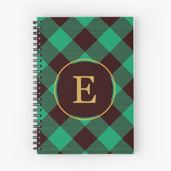 Item preview, Plaid Tartan Green Diagonal Monogram Initial Letter E designed and sold by fotografixgal.