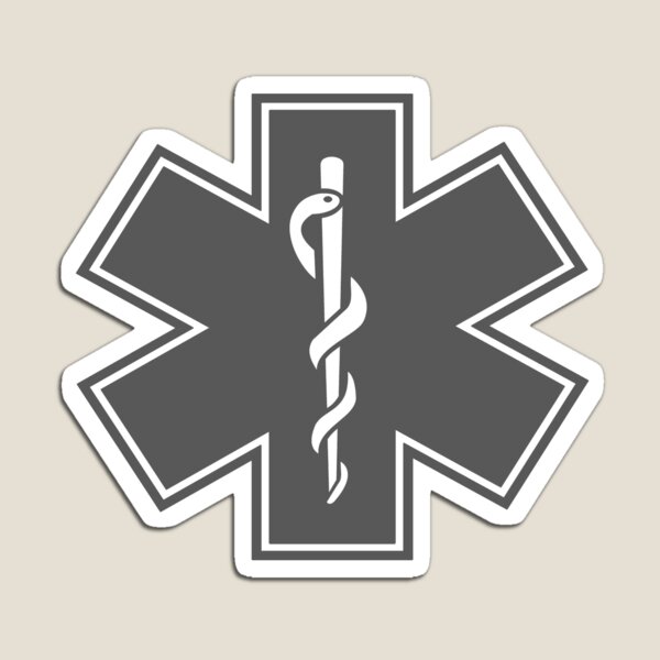 Item preview, Medical Alert Symbol - Gray designed and sold by Noon-Stickers.