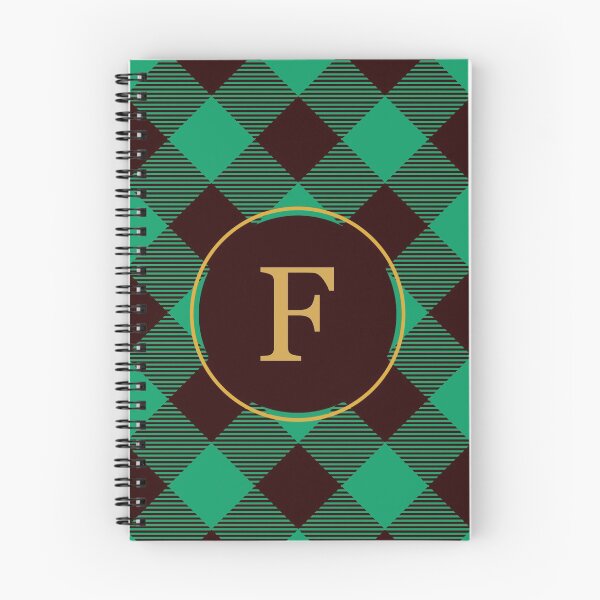 Item preview, Plaid Tartan Green Diagonal Monogram Initial Letter F designed and sold by fotografixgal.