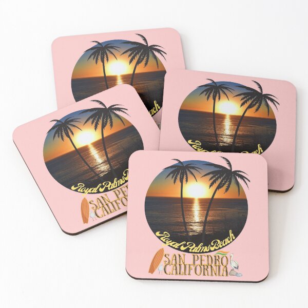 Item preview, San Pedro California Sunset Royal Palms Beach designed and sold by concettaellis.