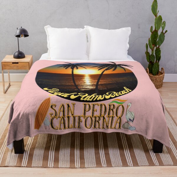 Item preview, San Pedro California Sunset Royal Palms Beach designed and sold by concettaellis.
