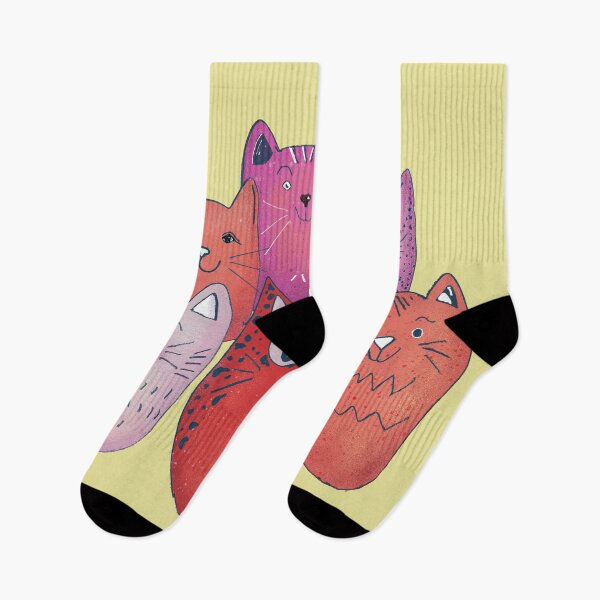 Item preview, Kitty Club on yellow background - by Linda Sholberg designed and sold by Linda Sholberg.