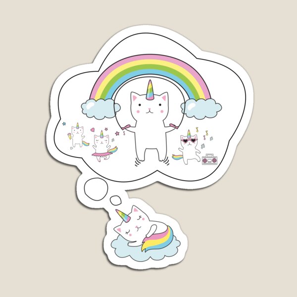 Item preview, Caticorn T shirt Cat Unicorn Kittycorn Rainbow Gifts Kids Girls Women Funny Cute Tees Fitted designed and sold by RedoneDesignART ⭐⭐⭐⭐⭐.