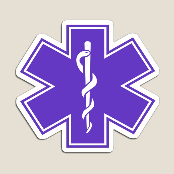 Item preview, Medical Alert Symbol - Purple designed and sold by Noon-Stickers.
