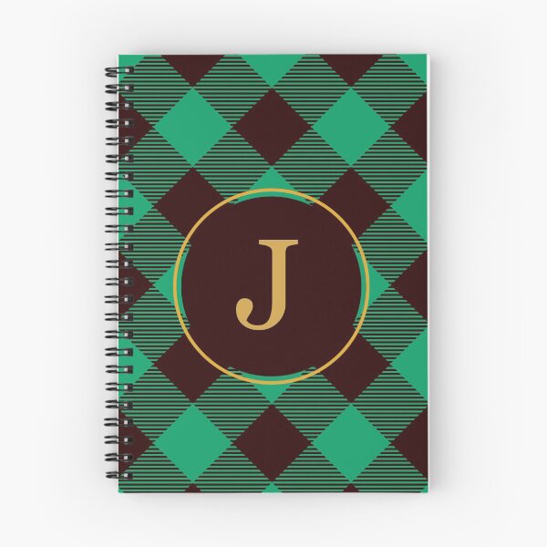 Item preview, Plaid Tartan Green Diagonal Monogram Initial Letter J designed and sold by fotografixgal.