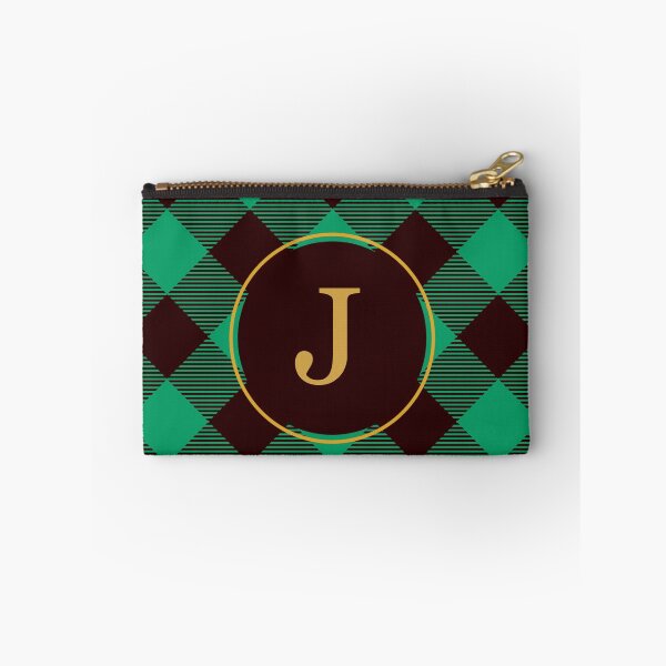 Item preview, Plaid Tartan Green Diagonal Monogram Initial Letter J designed and sold by fotografixgal.
