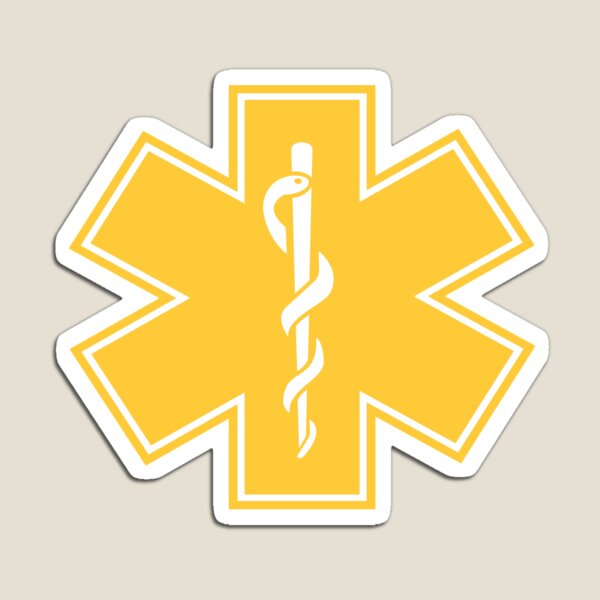 Item preview, Medical Alert Symbol - Yellow designed and sold by Noon-Stickers.