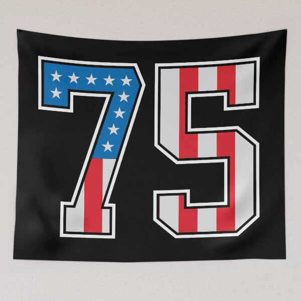 Item preview, 75 American Lucky Number Seventy-five United States Flag designed and sold by Urosek.