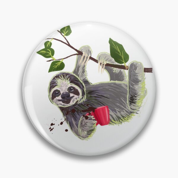 Item preview, Funny sloth with coffee mug. Coffee lover gift designed and sold by orangerinka.