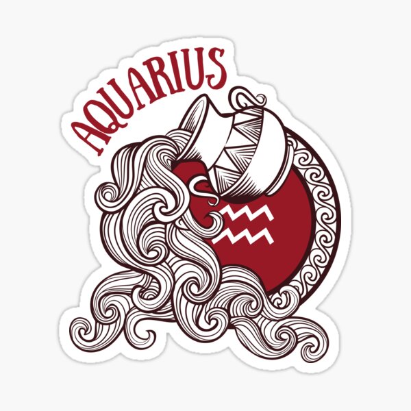 Aquarius Water Bearer Astrology Sticker