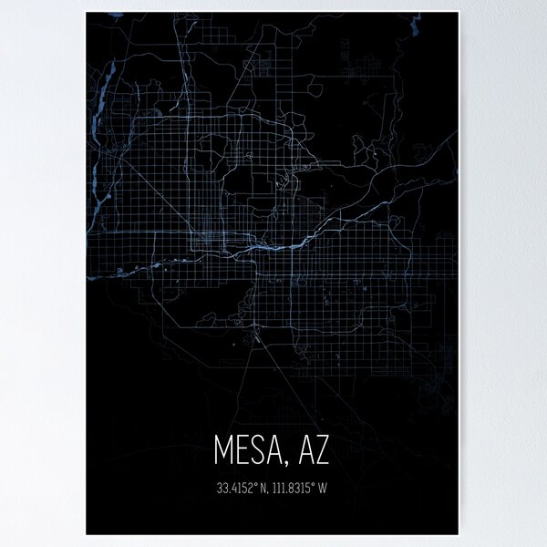 Aperçu de l'œuvre Plan de la ville de Mesa Arizona créée et vendue par onyxember.