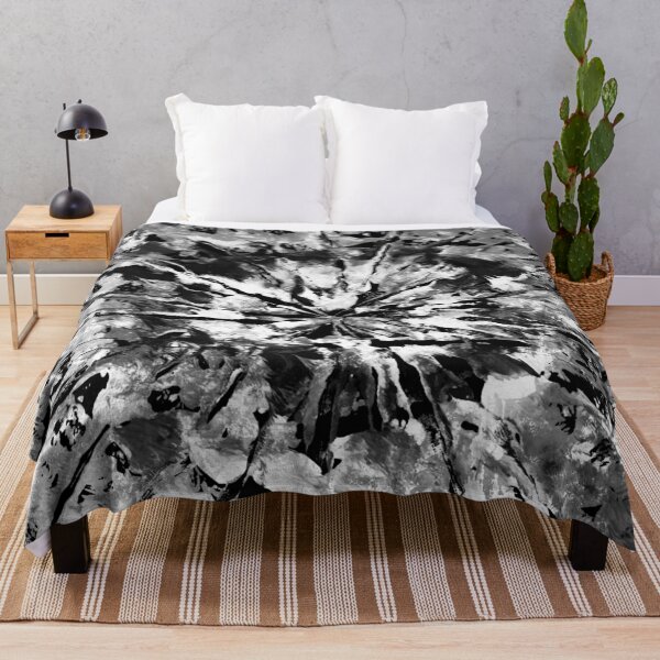 Item preview, Black Gray & White Tie-Dye Colored Pattern Design // Hand Painted Mandala Multi Media Abstract designed and sold by AEJdesign.