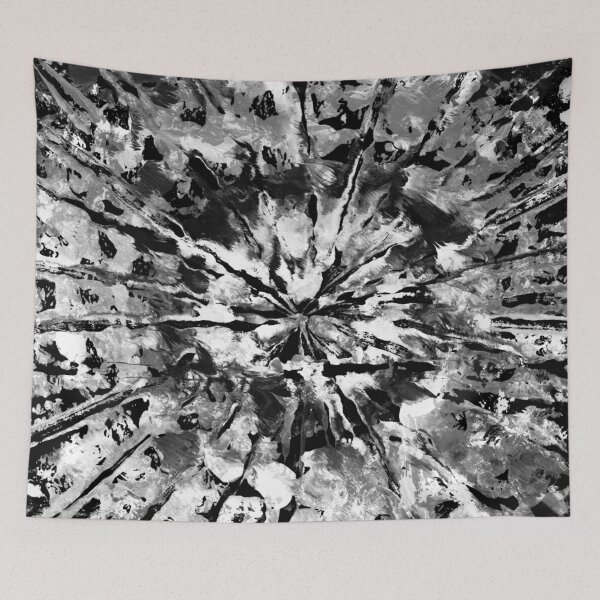 Item preview, Black Gray & White Tie-Dye Colored Pattern Design // Hand Painted Mandala Multi Media Abstract designed and sold by AEJdesign.