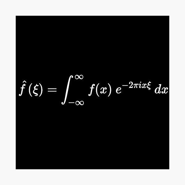 Item preview, fourier transform equation math and calculus basics designed and sold by NoetherSym.