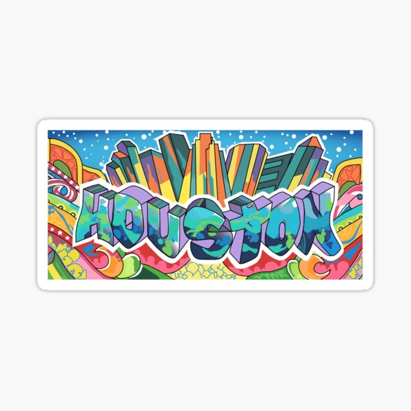 Houston Graffiti Sticker Sticker
