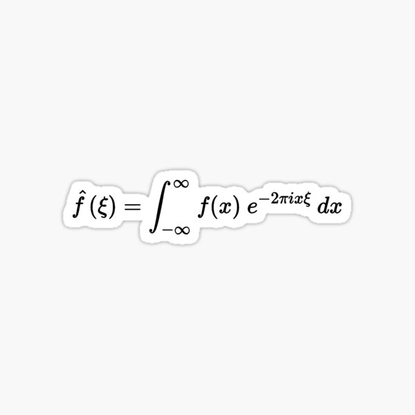 fourier transform equation math and calculus basics Sticker
