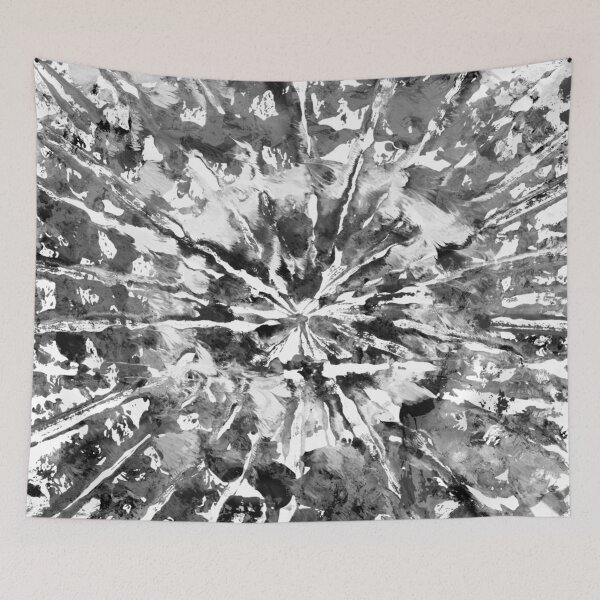 Item preview, White & Black Tie-Dye Colored Pattern Design // Hand Painted Mandala Multi Media Abstract designed and sold by AEJdesign.
